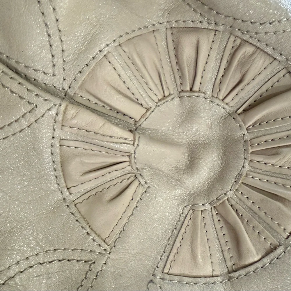 Coach White Leather Hobo Satchel